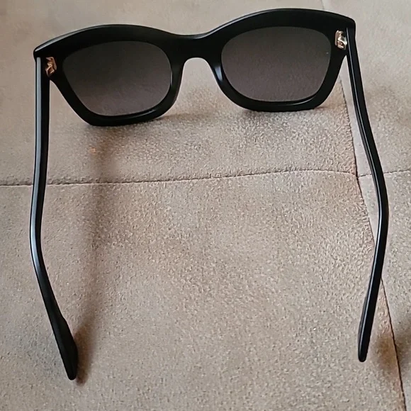 Vintage Christian Dior Elyse Black Square Abstract Sunglasses - Picture 2 of 7